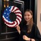 Honor Hero Patriotic WreathThe Flag Wreath on The Porch Red, White, Blue Memorial Day Wreath - Durable Independence Day Front Door Decoration (Rotundity)